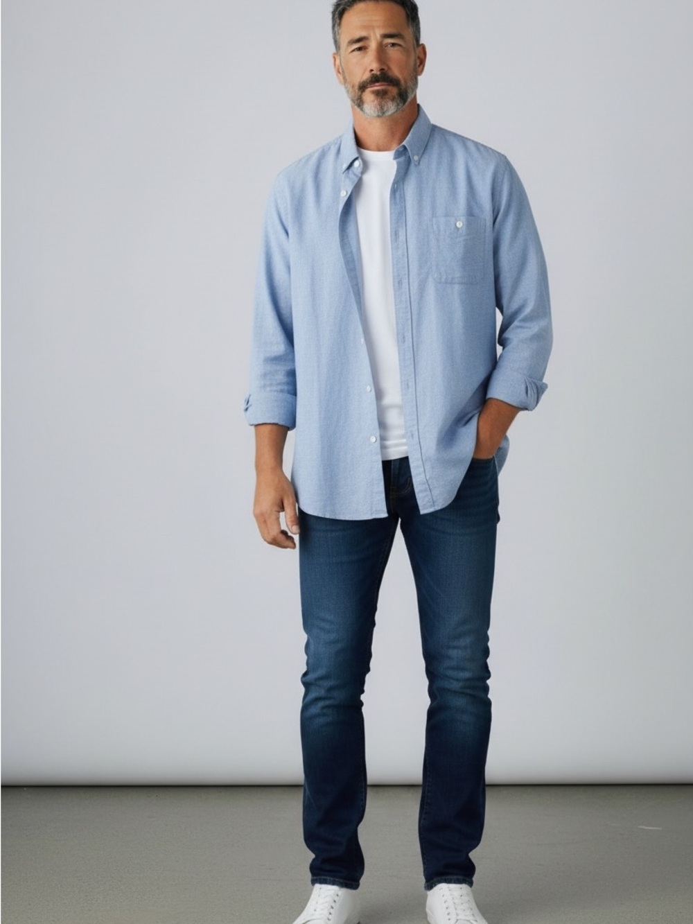Daily Co. Classic Fit Light Blue Shirt - XXL